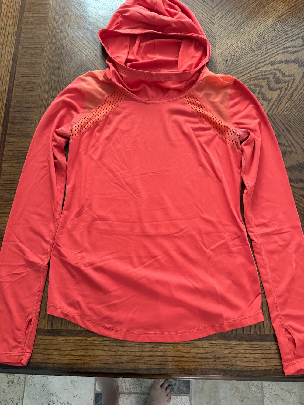 Zella Women’s Coral Hooded Long-Sleeve Active Top
